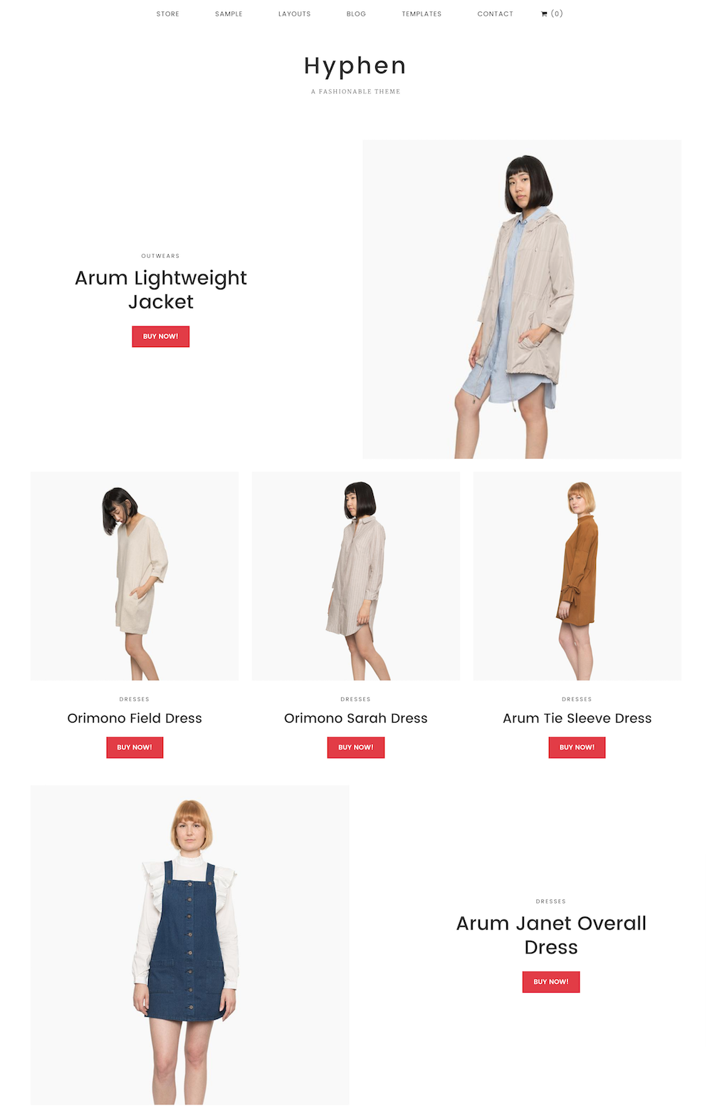 boutique en ligne épuré