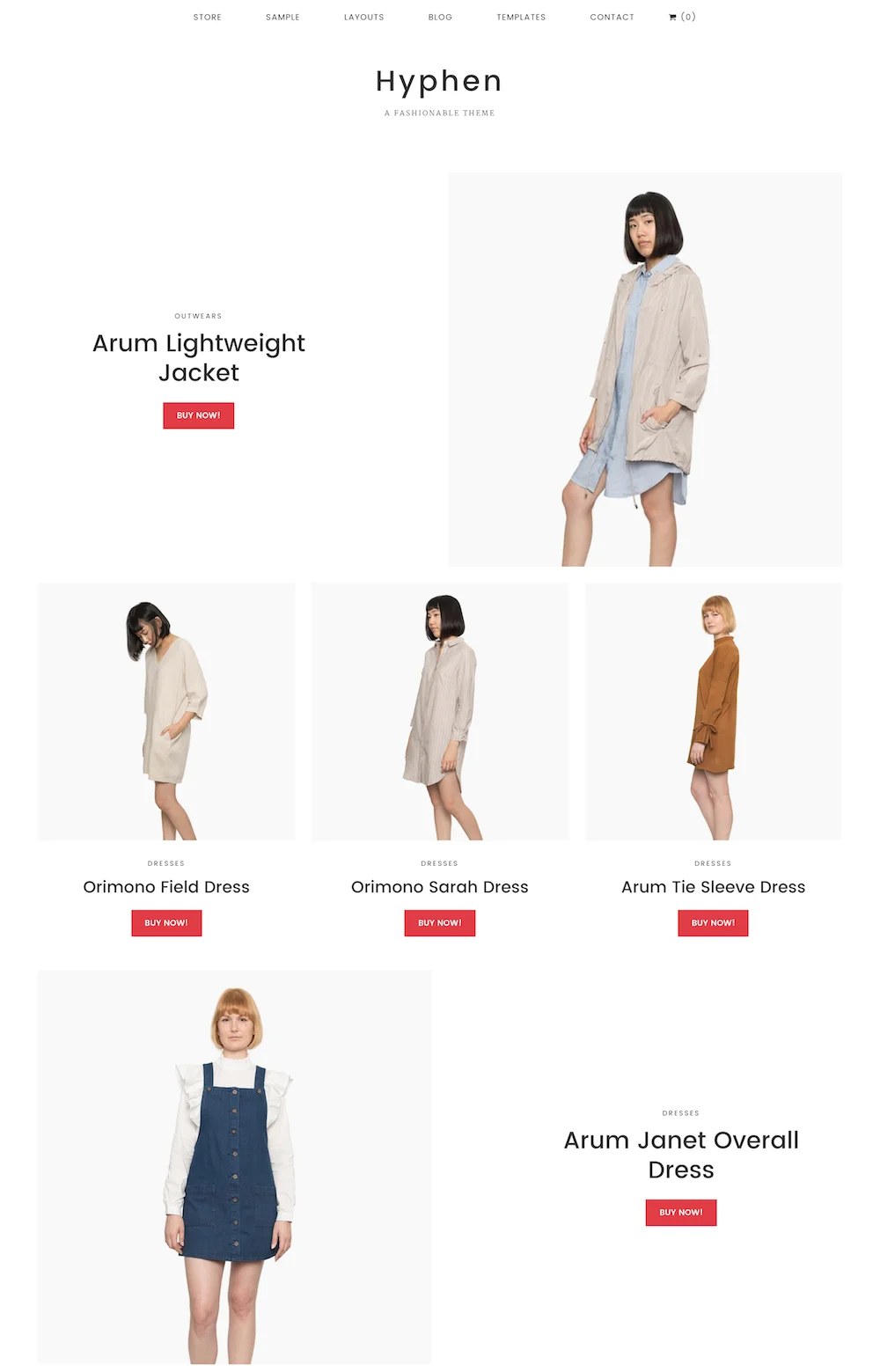 boutique en ligne épuré